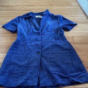 Rolla’s Blue Corduroy Button-Up Dress